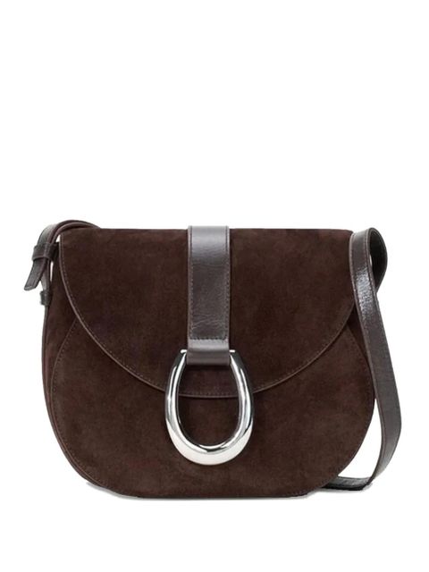 STAUD Bella Saddle suede cross body bag - Brown - zdjęcie produktu nr 1