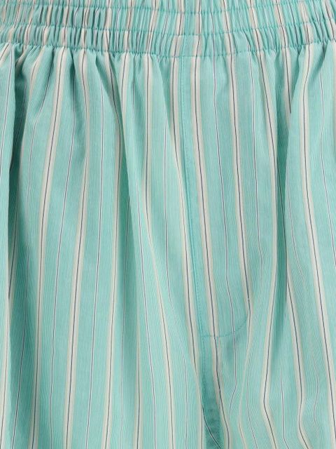 Balenciaga striped elastic-waist shorts - Green