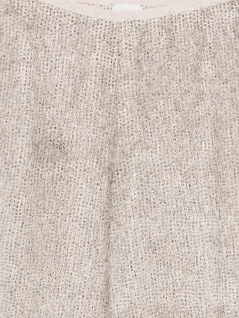 Alysi fringed trousers - Neutrals