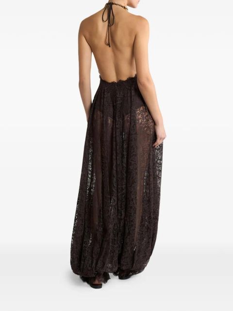 ETRO paisley lace jumpsuit - Brown