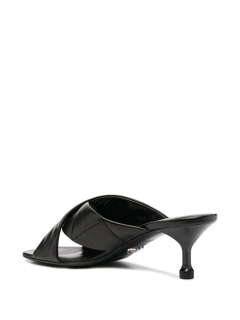 Prada 60mm crossover-strap sandals - Black