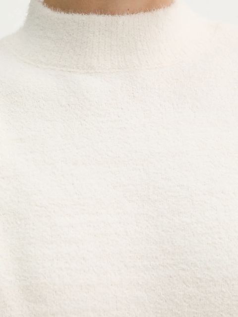 Morgan sweter damski kolor beżowy z półgolfem MIRO