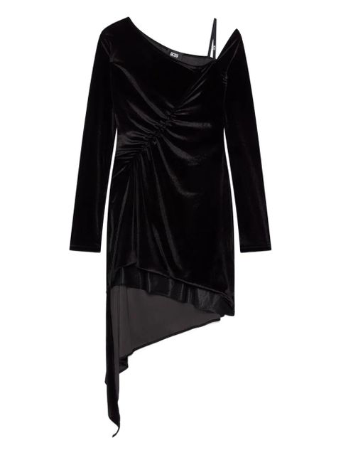 GCDS asymmetric ruched mini dress - Black - zdjęcie produktu nr 1