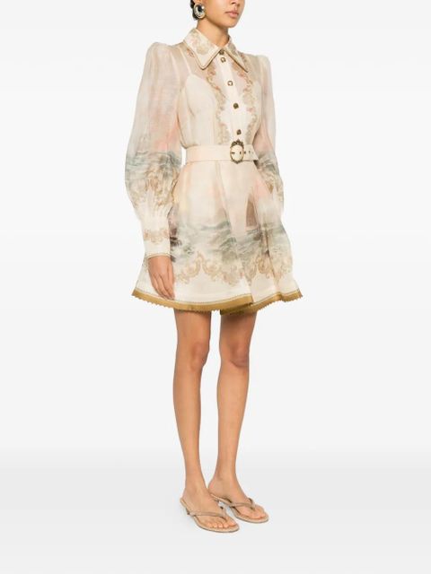 ZIMMERMANN buckle print dress - Neutrals - zdjęcie produktu nr 2