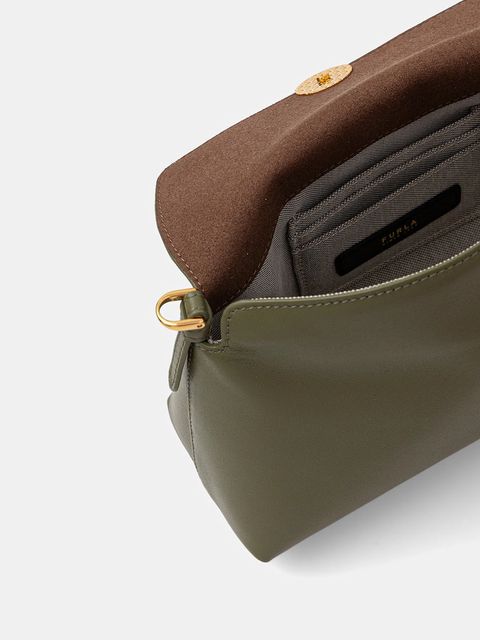 Furla torebka skórzana Sfera Soft mini kolor zielony WE00881 BX2269 4555S