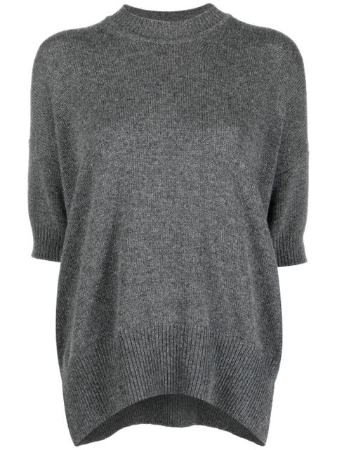 Jil Sander short-sleeve cashmere top - Grey - zdjęcie produktu nr 1