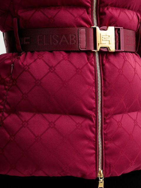 Elisabetta Franchi kurtka kolor bordowy zimowa PI83D56E2
