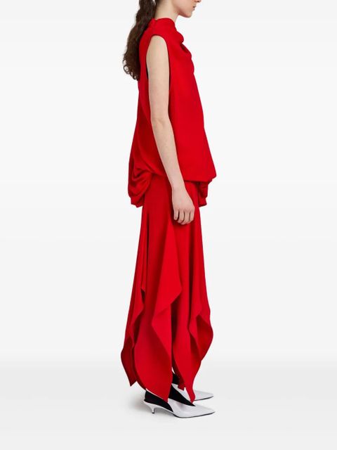 Proenza Schouler draped asymmetrical dress - Red
