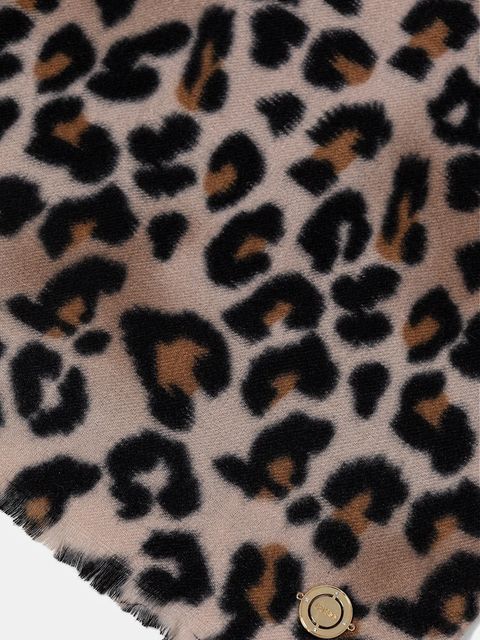 Guess szalik DOMITILLA damski kolor beżowy wzorzysty AW5409 POL03