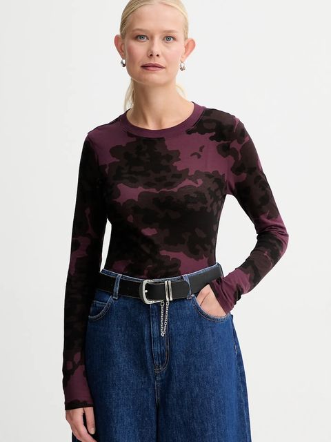 G-Star longsleeve bawełniany kolor bordowy D27103.E151 - zdjęcie produktu nr 1