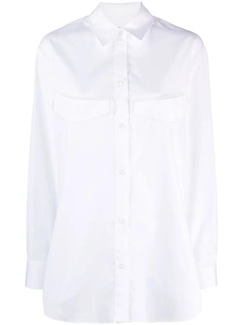 Simone Rocha long-sleeve cotton shirt - White - zdjęcie produktu nr 1