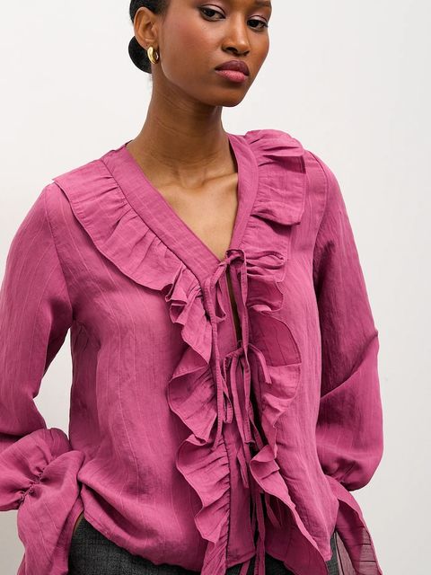 Answear.LAB bluzka damska kolor bordowy gładka - zdjęcie produktu nr 1