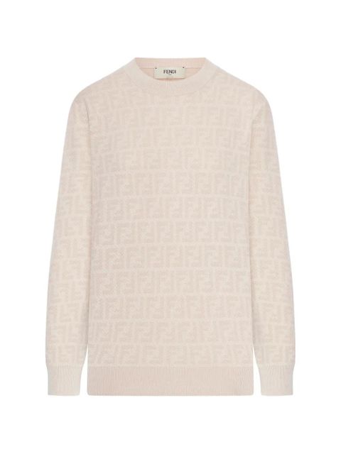 FENDI jacquard-motif sweater - Neutrals - zdjęcie produktu nr 1