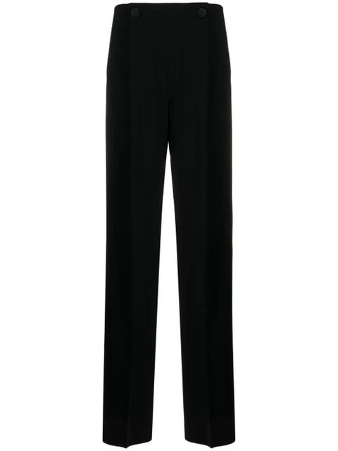 Max Mara satin-finish tailored wide-leg trousers - Black - zdjęcie produktu nr 1