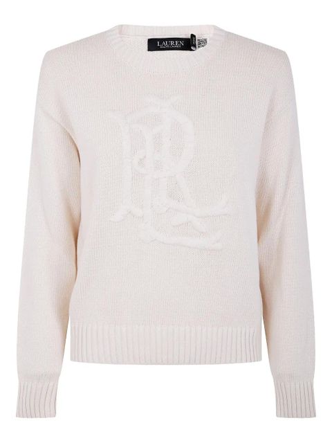 Lauren Ralph Lauren logo-embroidered cotton sweater - White - zdjęcie produktu nr 1