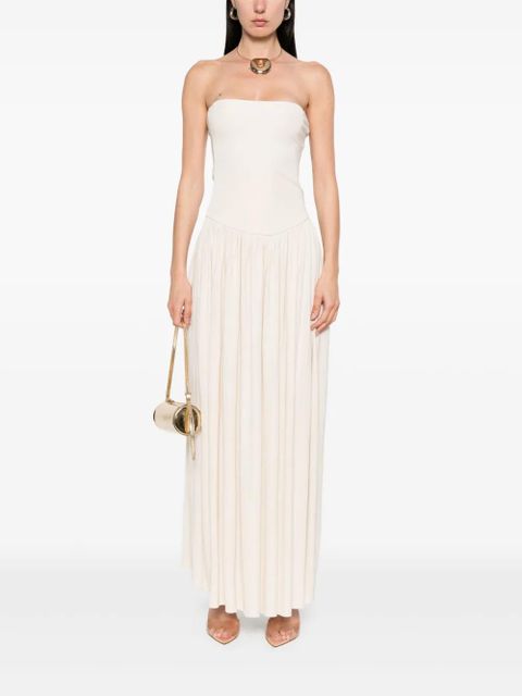 Aya Muse strapless midi dress - Neutrals - zdjęcie produktu nr 2