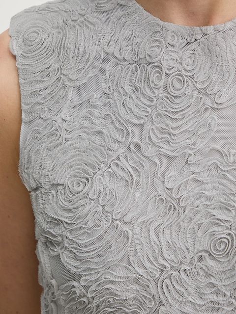 Rotate sukienka kolor szary maxi rozkloszowana 1152281210