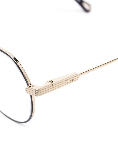 Chloé Eyewear Benjamine round-frame glasses - Gold