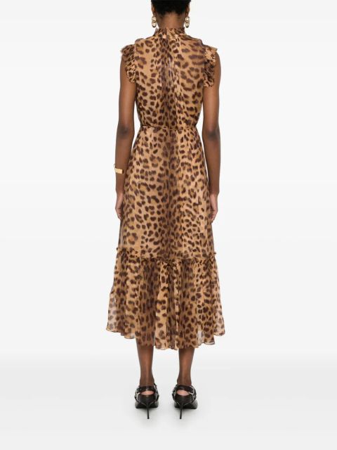 ZIMMERMANN Crush Flutter midi dress - Brown