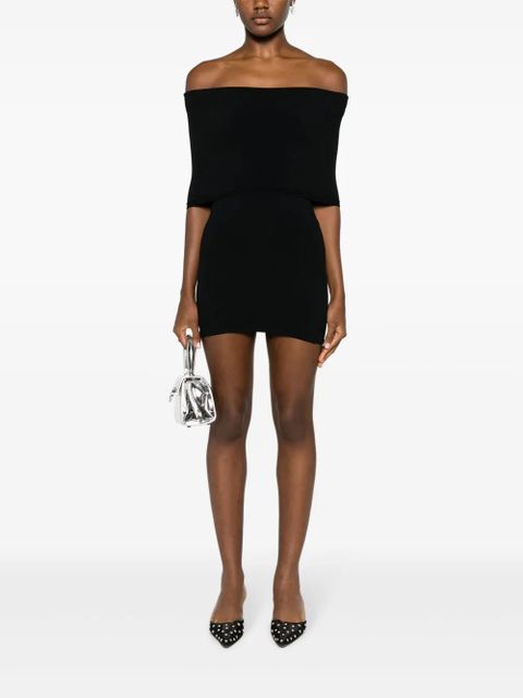 WARDROBE.NYC Off Shoulder bodycon minidress - Black - zdjęcie produktu nr 2