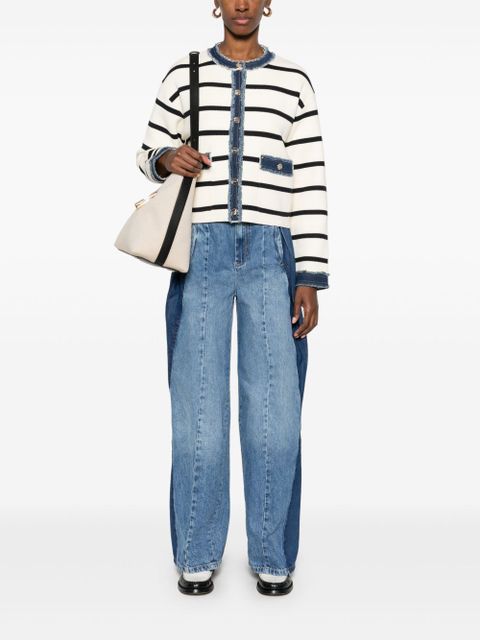 SANDRO contrasting-panels jeans - Blue - zdjęcie produktu nr 2