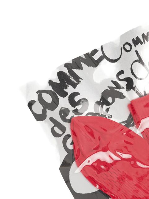 Comme Des Garçons ribbed logo socks - Red - zdjęcie produktu nr 2