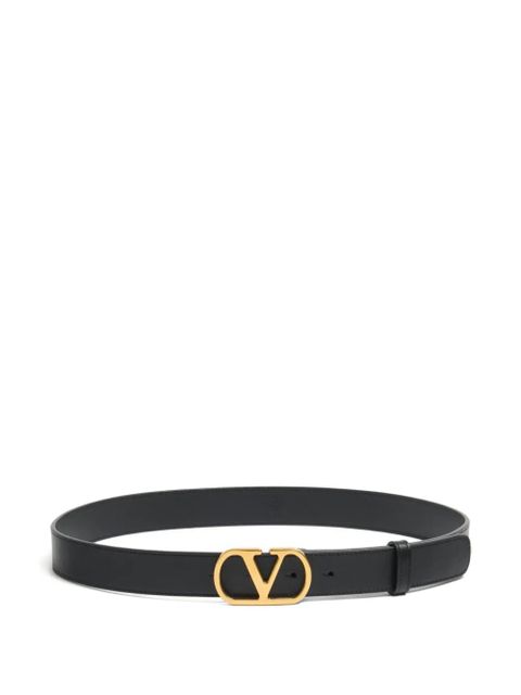 Valentino Garavani VLogo Signature leather belt - Black - zdjęcie produktu nr 1