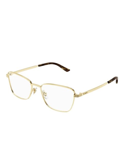 Gucci Eyewear square-frame glasses - Gold - zdjęcie produktu nr 2