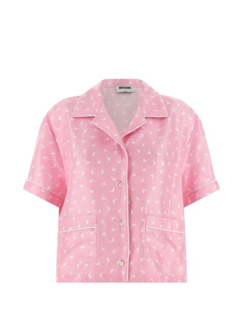 Moschino goose-print silk shirt - Pink - zdjęcie produktu nr 1