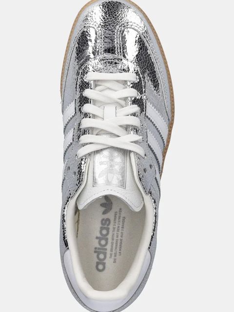 adidas Originals sneakersy skórzane Samba OG damskie kolor srebrny JR0035