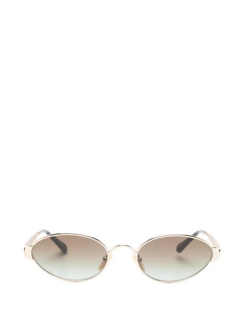 Chloé Eyewear oval-frame sunglasses - Gold - zdjęcie produktu nr 1