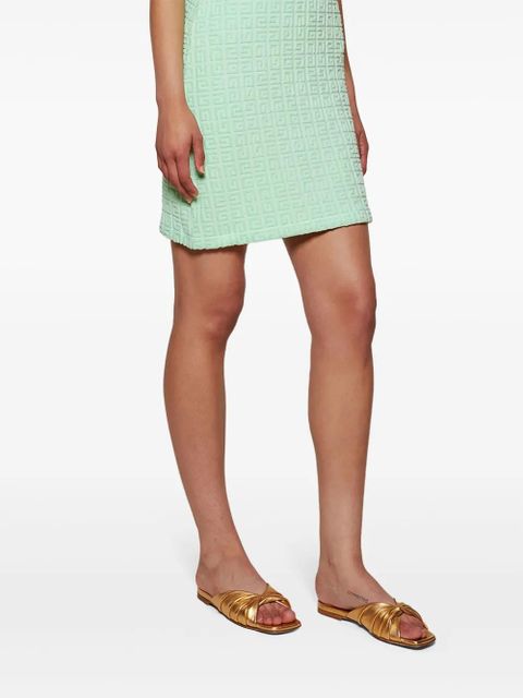 Gianvito Rossi draped metallic flat mules - Gold