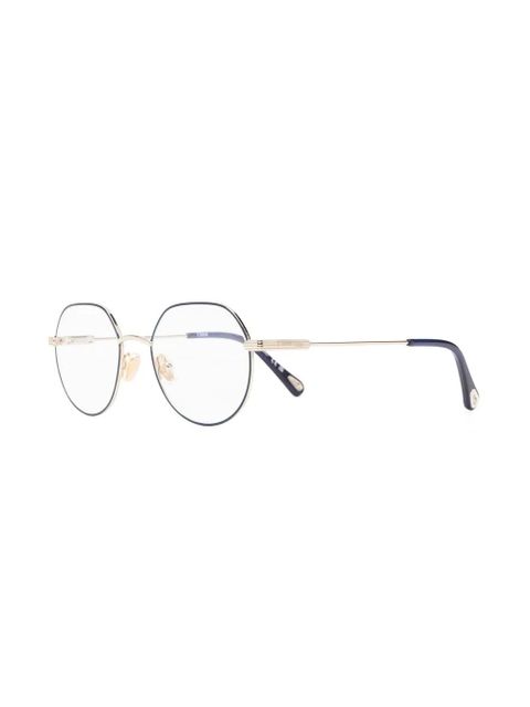 Chloé Eyewear Benjamine round-frame glasses - Gold - zdjęcie produktu nr 2