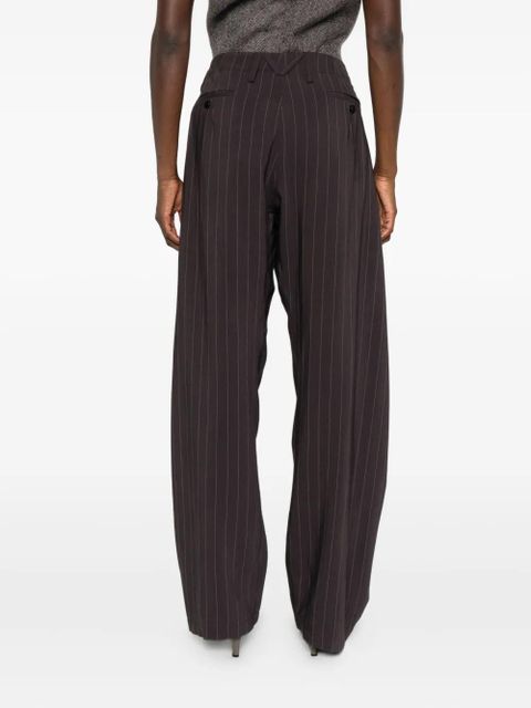 Magda Butrym pinstripe pants - Brown