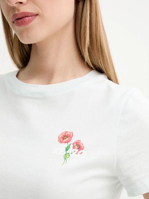 Kenzo t-shirt bawełniany damski kolor biały FF62TS2564SO