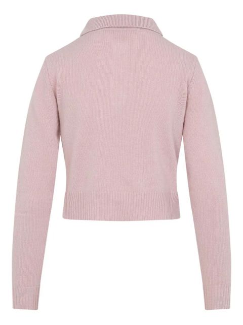 Marni button logo-appliqué polo top - Pink - zdjęcie produktu nr 2