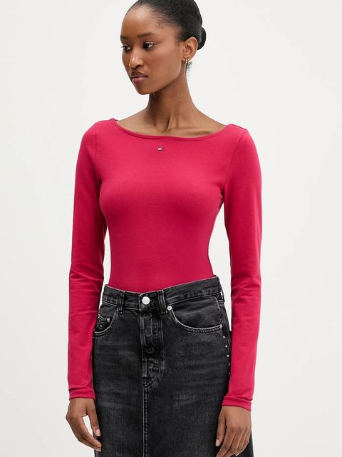 Tommy Jeans longsleeve kolor różowy DW0DW21548 - zdjęcie produktu nr 1