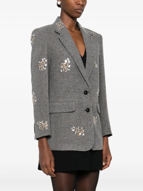 Maje floral-embroidered blazer - Grey - zdjęcie produktu nr 2