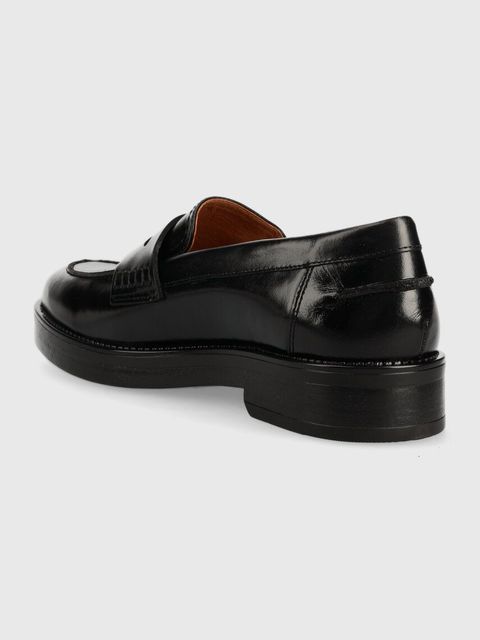 Jonak mokasyny skórzane MIRNA CUIR damskie kolor czarny na płaskim obcasie 6000575 - zdjęcie produktu nr 2