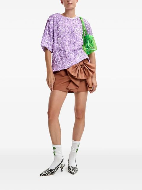 Essentiel Antwerp Juli sequinned T-shirt - Purple - zdjęcie produktu nr 2