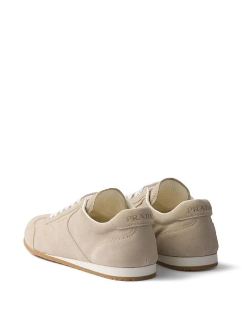 Prada suede lace-up sneakers - Neutrals - zdjęcie produktu nr 2