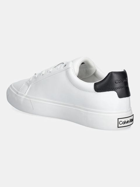 Calvin Klein sneakersy skórzane LACE-UP SNEAKER LTH CK damskie kolor biały HW0HW02673