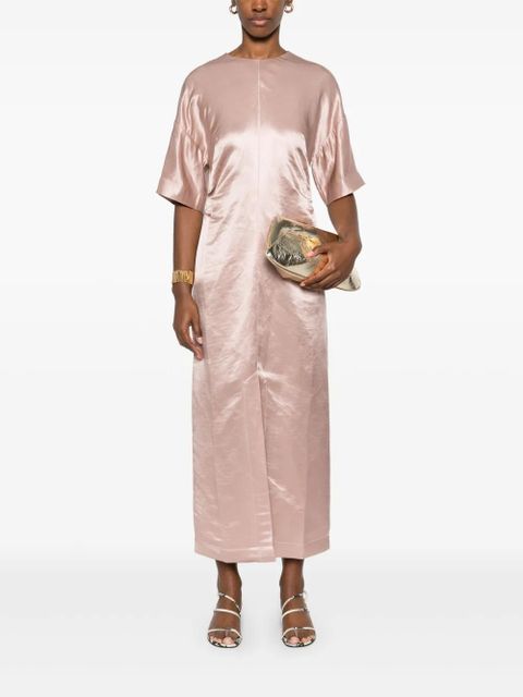 LouLou de Saison gathered-detail midi dress - Pink - zdjęcie produktu nr 2