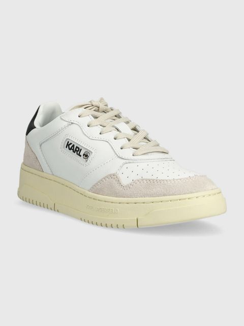 Karl Lagerfeld sneakersy skórzane KREW KL kolor biały KL63020