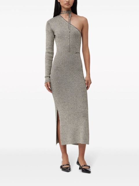 GANNI Sparkle one-sleeve dress - Neutrals - zdjęcie produktu nr 2