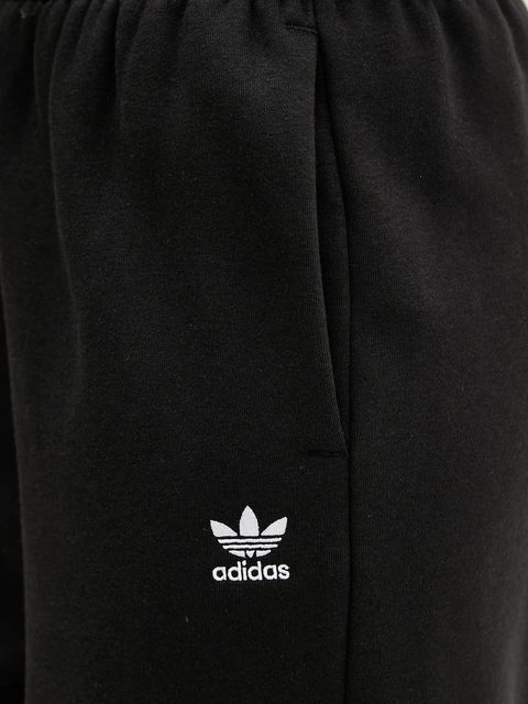 adidas Originals spodnie dresowe Essentials Wide Leg Fleece damskie kolor czarny gładkie JX5251
