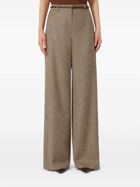 Max Mara checked belted tailored trousers - Brown - zdjęcie produktu nr 2