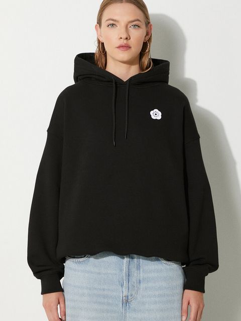 Kenzo bluza bawełniana Boke Flower 2.0 damska kolor czarny z kapturem z aplikacją FE62SW1494MB.99J - zdjęcie produktu nr 1