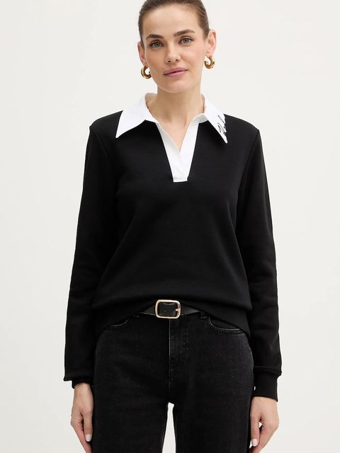 Karl Lagerfeld bluza damska kolor czarny gładka B1W20020 - zdjęcie produktu nr 1