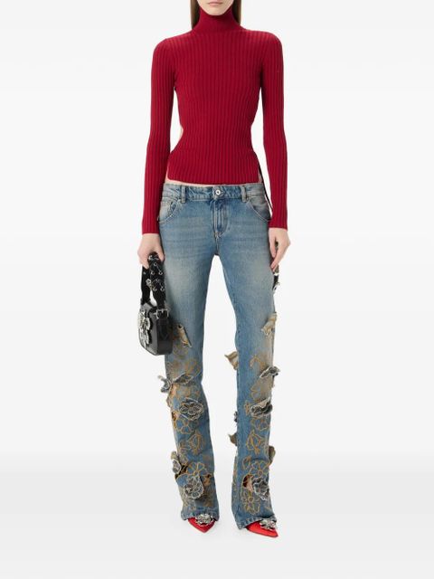 Blumarine ribbed-knit sweater - Red - zdjęcie produktu nr 2